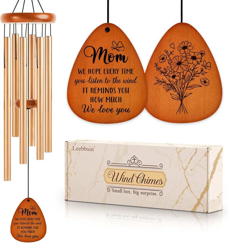 Leebbsin Gifts for Mom, Moms Wind Chimes, Christmas Best Gift for Mom, Mother Birthday Gift from Daughter Son, Love Reminder Gifts for Birthday Thanksgiving Mother's Day, Large-36'' - Image 1